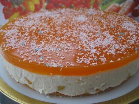 Персиковый торт- суфле