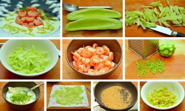 Салат с креветками в лаймовом соусе